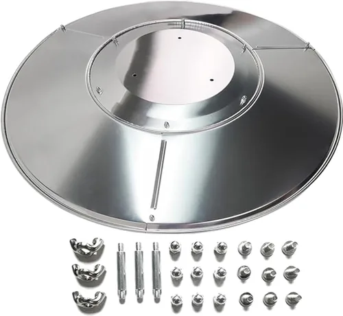 Kisworm Escudo reflector para calentador de patio, pieza de repuesto para calentadores de propano para exteriores, cúpula superior, montaje de 3