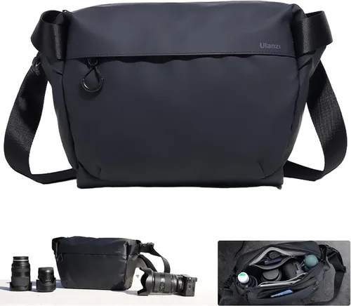 ULANZI Bolsa de Hombro Versátil para Cámara, Bolsa de Mensajero para Fotografía y Viaje, Bolsa de Accesorios Portátil, Elegante Bolsa de Cruz para