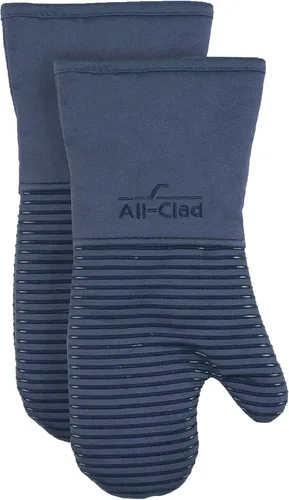 Miniatura 22 de All Clad Manopla de Horno de Silicona: Resistente al Calor hasta 500 Grados - 100% Algodón y Silicona, Manopla de Horno de 14"x7" para Cocina y Chili