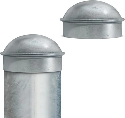 Miniatura 14 de VIVIDA Tapas de poste de enlace de cadena de 4 pulgadas, tapas de poste de valla galvanizadas, para tubo de 4 pulgadas de diámetro exterior, piezas