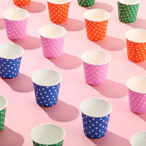 Miniatura 5 de Paquete de 1000 vasos de papel de 5 onzas, vasos desechables de papel multicolor, vasos pequeños para enjuague bucal, vasos para bebidas frías
