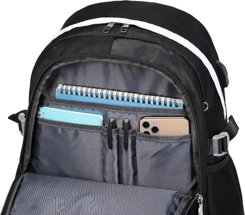 Miniatura 6 de Wadirum Conjunto de mochila casual para mujer, conjunto de mochila escolar para niña, lindo portátil Ruaksack, Negro, Mediana, Mochilas de mochila