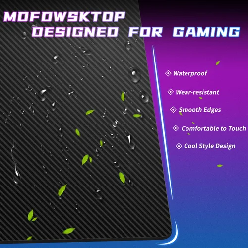Miniatura 7 de Escritorio para juegos de 35 pulgadas en forma de Z con gancho, mesa de juegos para PC barata, escritorio de oficina en casa para cama, sofá, Azul