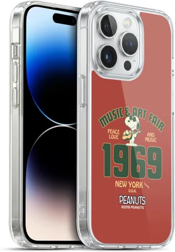 Miniatura 28 de Head Case Designs Funda de gel Woodstock 50th con licencia oficial de Peanuts Snoopy Guitar 1969 [protección de grado militar] compatible con Apple