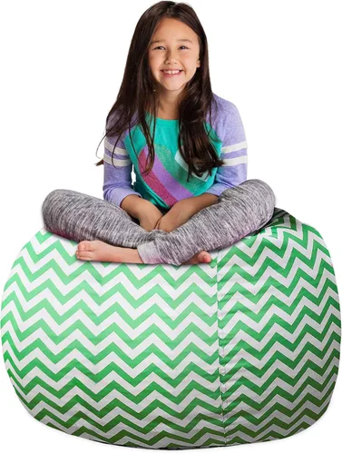 Miniatura 23 de Posh Stuffable Kids Funda de Silla Puf Rellenable para Almacenamiento de Animales de Peluche - Organizador de Juguetes Infantiles, Mediano 27