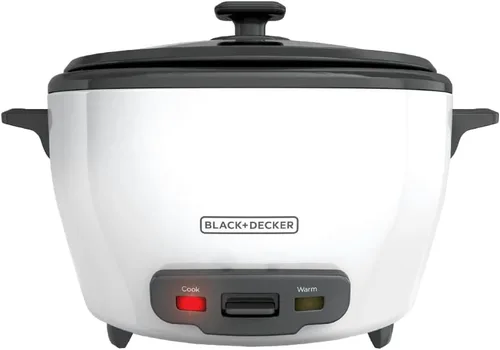 Miniatura 11 de BLACK+DECKER Olla arrocera de 3 tazas, RC503, 1.5 tazas de arroz crudo, cesta de cocción al vapor, recipiente antiadherente extraíble, un toque