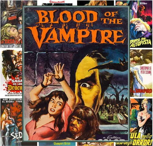 Miniatura 12 de Mini-carteles de película (13 carteles de 8 x 11 pulgadas) Zombies Horror Vintage Pósters de películas cubiertas de película de explotación retro