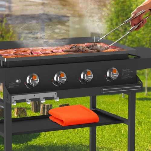 Miniatura 7 de Cubierta de parrilla de silicona para Blackstone - 36 pulgadas de cobertura verdadera y completa, resistente de grado alimenticio, tapete protector