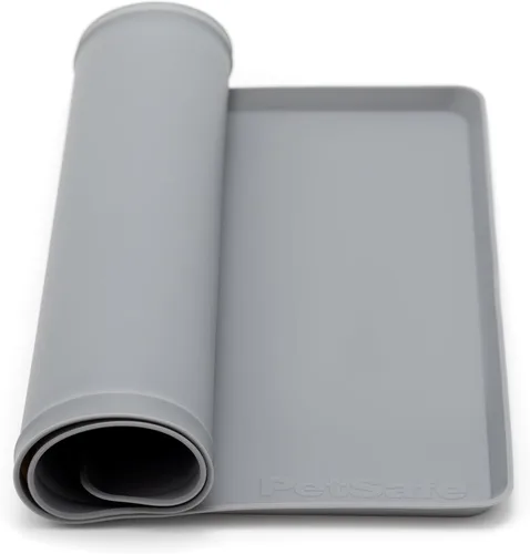 PetSafe Tapete para fuente y alimentador, para perros y gatos, mantel individual de silicona para alimentos y agua, 26 x 16 pulgadas, impermeable,