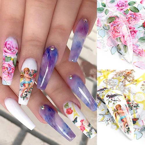 Miniatura 2 de Calcomanías de arte de uñas para el día de San Valentín, calcomanías de transferencia de arte de uñas, suministros de uñas, labios rosas, corazón