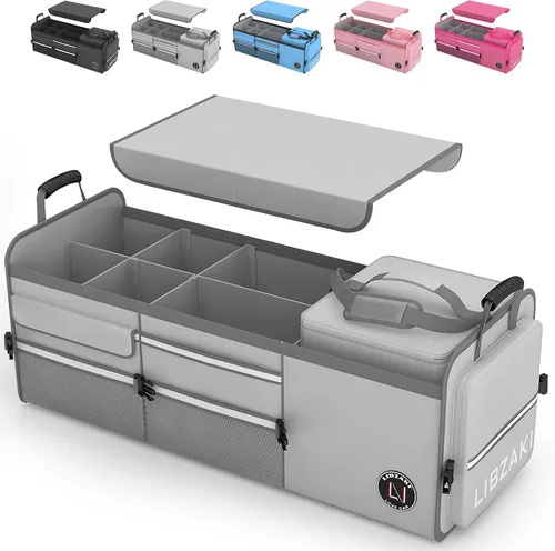 Miniatura 13 de LIBZAKI - Organizador de almacenamiento para maletero de automóvil, caja de almacenamiento plegable para auto, camión, SUV, color negro