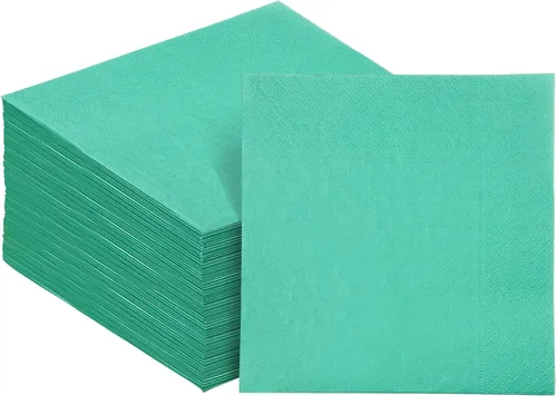Miniatura 20 de Servilletas de cóctel azules 6 colores 5 * 5 pulgadas servilletas desechables de papel para cóctel, boda, cena, fiesta de cumpleaños, postre, vino