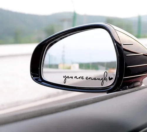 Miniatura 4 de 3 calcomanías con el texto “You are Enough” para espejo retrovisor, para auto, para vasos térmicos, botellas de agua y ventanas, calcomanías