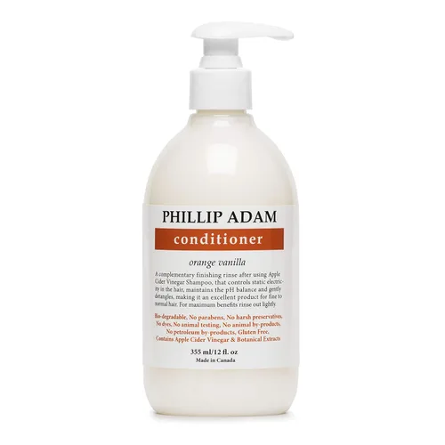 Phillip Adam Acondicionador de vainilla naranja para cabello liso y brillante, sin productos químicos agresivos, seguro para cabello tratado con