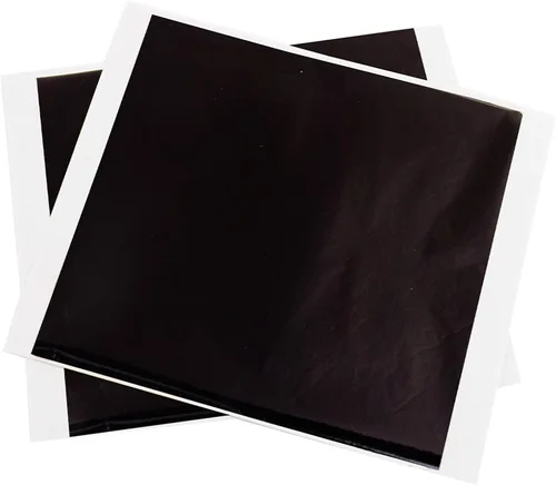 Miniatura 8 de Hojas de hojas de oro de imitación, 100 hojas de 5.11 pulgadas, lámina dorada dorada verde para pinturas, manualidades, uñas, muebles, decoración