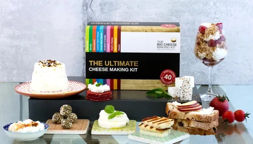 Miniatura 4 de El mejor kit de fabricación de quesos – Kit de bricolaje para 10 quesos: Mozzarella, Mascarpone, Feta, Ricotta – Incluye cuajo y folleto