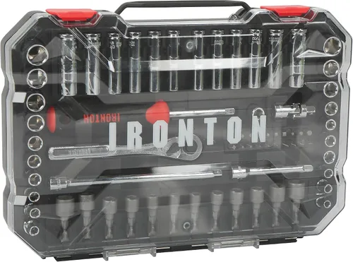 Ironton, Juego de llaves de vaso de 1/4 pulgadas de 70 piezas MM/SAE, estándar de medición (SAE)/métrica, Piezas (cantidad) 70, Juego de llaves de