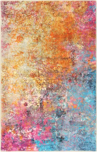 Miniatura 8 de Lahome Alfombra de Área Abstracta Moderna - Alfombras de Cocina Lavables de 3x5 pies, Alfombra Colorida para Dormitorio Antideslizante, Alfombras