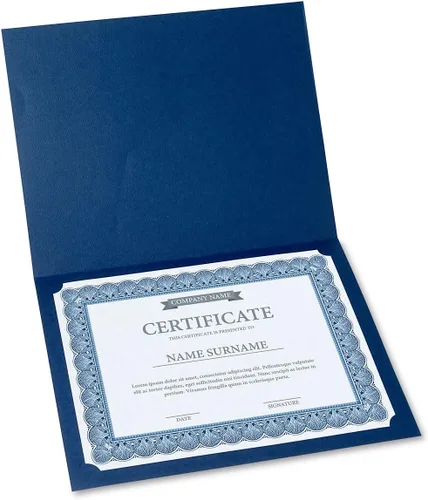 Miniatura 5 de Elite Blue & Blue Parchment Certificate Papers - Paquete de 100, compatible con impresoras láser y de inyección de tinta, para oficina, premios