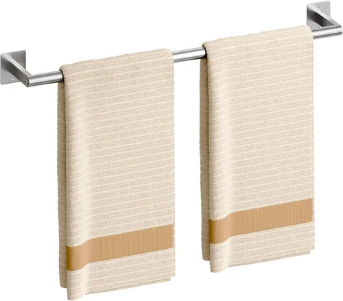 Miniatura 14 de USHOWER Toallero de níquel cepillado, toalleros de 18 pulgadas para montaje en pared de baño, soporte de toalla de acero inoxidable resistente