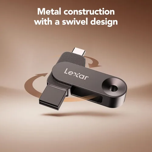Miniatura 5 de Lexar Unidad dual de estado sólido de 128 GB D500 USB 3.2 Gen 1, para dispositivos USB tipo C/USB tipo A, lectura de hasta 400 MB/s, compatible