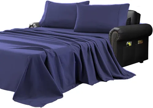 Miniatura 22 de Kingnex Sábanas de sofá cama individual para sofá cama extraíble de 36 x 72 pulgadas, microfibra suave de doble cepillado 1800, 3 piezas incluyen 1