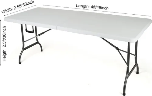 Miniatura 4 de Paquete de 2 manteles de elastano elásticos de elastano verde cazador de 4 pies para mesas rectangulares, eventos, bodas, banquetes y fiestas