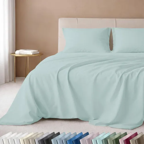 Miniatura 34 de California Design Den Juego de sábanas de lujo tamaño King - 100% algodón, 600 número de hilos, sábanas King de bolsillo profundo, ropa de cama