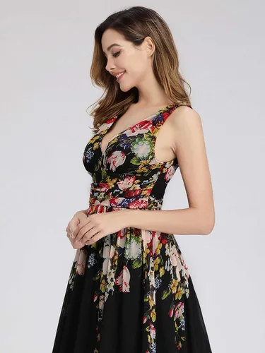 Miniatura 5 de Ever-Pretty - Vestido de noche largo, sin mangas, con cuello en V, semiformal, 09016