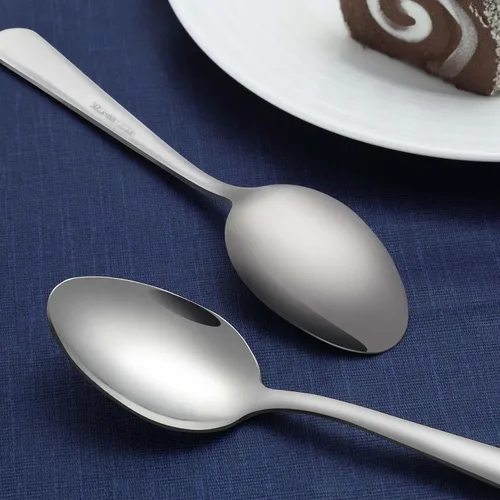 Miniatura 3 de Juego de 24 cucharas de cena – Cucharas de acero inoxidable de 6.7 pulgadas, cucharas de postre duraderas, cuchara de mesa para el hogar, cocina
