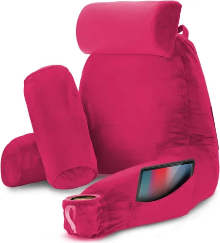 Miniatura 47 de Nestl Almohada de lectura para niños y adolescentes con espuma viscoelástica triturada, almohadas de respaldo para leer, ver y jugar, uso