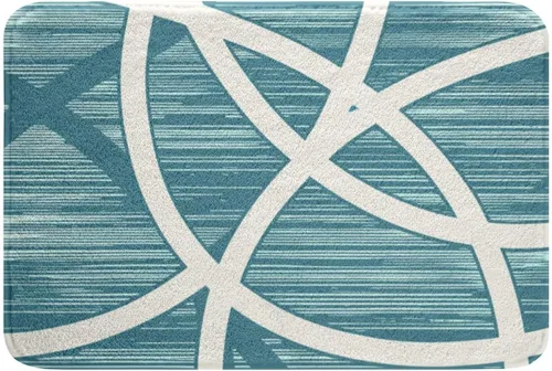 Miniatura 37 de Feelyou Beige Brown Bathroom Rugs Abstract Geometric Bath Mats Modern Art Bathroom Accessories Floor Doormats 16"x24" Soft Microfiber