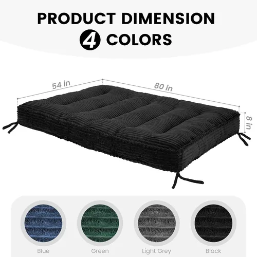 Miniatura 2 de Colchón futón de 8 pulgadas, tamaño matrimonial, futones extragruesos, sofá cama, colchón plegable japonés para adultos, colchones plegables
