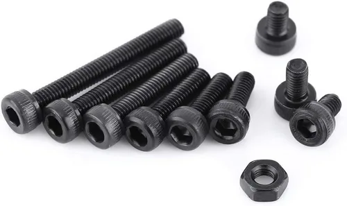 Miniatura 8 de Juego surtido de tornillos M3, 280 unidades, acero de aleación de grado 12.9, cabeza hexagonal, cabeza de botón, tornillos, tuercas y tornillos