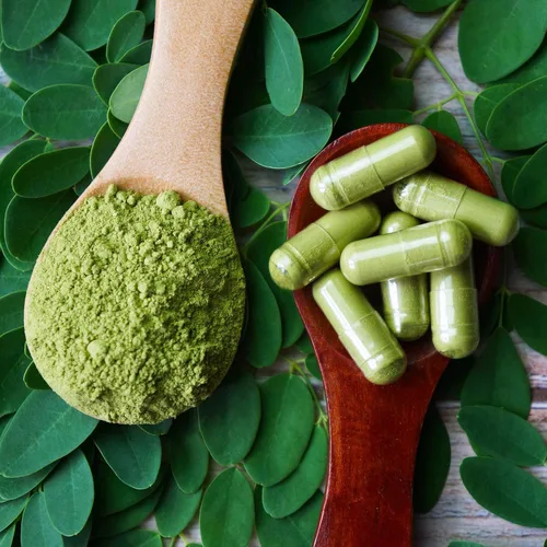 Miniatura 2 de Aduna Cápsulas de moringa orgánica de 1500 mg Hoja de moringa 100% pura para energía, inmunidad y concentración Suplemento alimenticio natural a