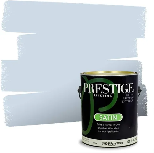 Miniatura 255 de Prestige Paints. - Base y pintura para exteriores en un solo galón, 1 galón. plano, comparable con Sherwin Williams Topsail. SW6799-PCM