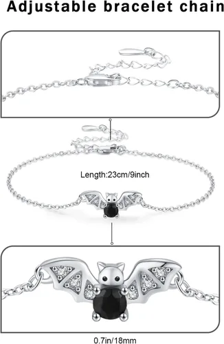 Miniatura 2 de JUSTKIDSTOY Pulsera para mujeres y niñas, plata de ley 925, joyería de animales lindos, regalo de cumpleaños para amantes de los animales