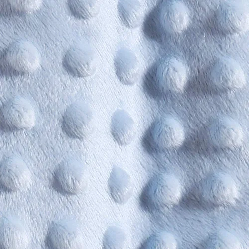 Miniatura 3 de CREVENT Manta acogedora de seguridad para bebés y niños, diseño de lunares Minky frontal + respaldo de sherpa con cara de animal (oso azul)