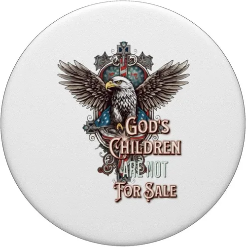 Miniatura 3 de Los hijos de Dios no están a la venta Pretty Christian Eagle Cross PopSockets intercambiables PopGrip
