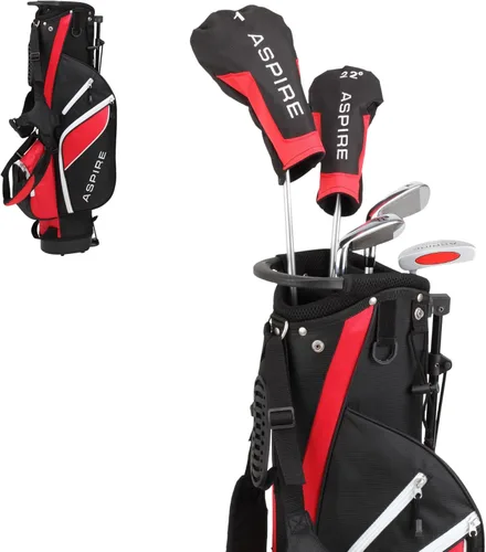 Miniatura 8 de Aspire Junior Plus - Juego completo de palos de golf para niños, niños de 5 años, para niños y niñas, mano derecha, bolsa de golf para niñas reales