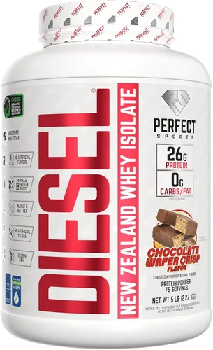Miniatura 12 de PERFECT SPORTS Diesel 100% aislado de proteína de suero de Nueva Zelanda Endulzado con stevia, sin ingredientes artificiales, apto para dieta Keto