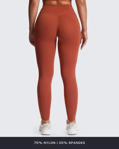 Miniatura 84 de Aoxjox Trinity - Pantalones de yoga de cintura alta con bolsillos para mujer, control de abdomen, cintura cruzada, leggings de entrenamiento suaves