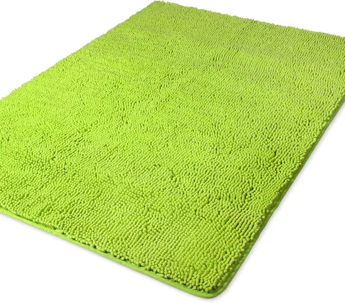 Miniatura 20 de Yeaban Alfombra de pasillo de baño de 24 x 72 pulgadas, antideslizante, alfombra de baño larga de felpilla gruesa, absorbente y lavable, alfombra