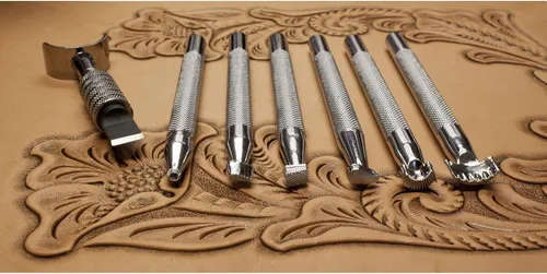 Realeather Crafts - Juego de herramientas básicas con cuchillo