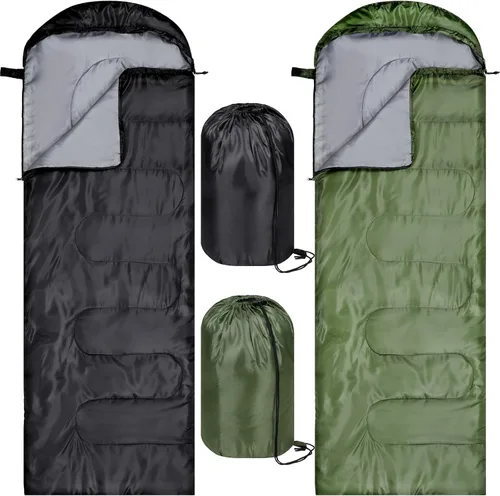 Tudomro Saco de dormir de camping para adultos, ligero, plegable, impermeable, equipo de campamento para mantener el calor para primavera, verano,