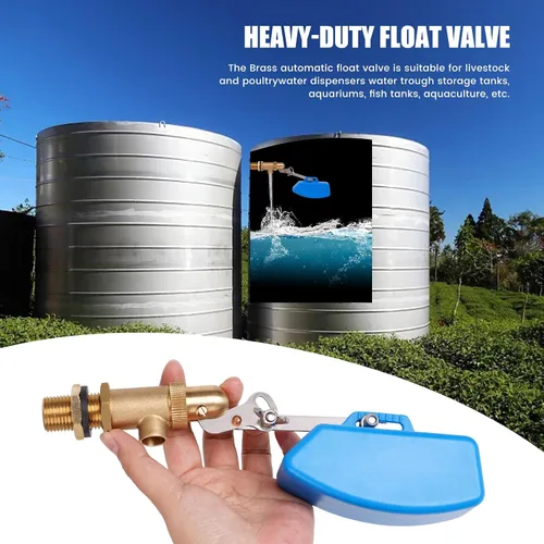 Miniatura 5 de Válvula de flotador de latón de 1/2 pulgada para tanque de agua con manguera, válvula de llenado automático de piscina, válvula de bola de flotador