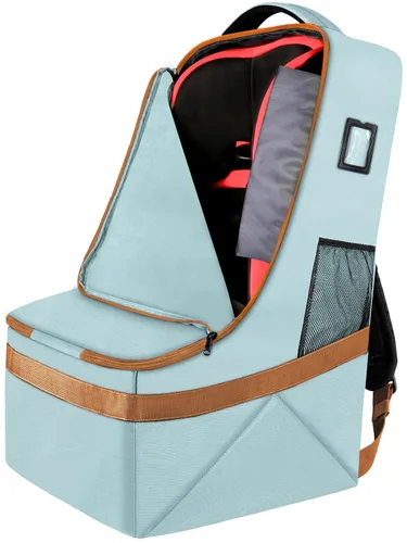 Miniatura 9 de YOREPEK Bolsa de viaje para asiento de automóvil, mochila acolchada para asientos de automóvil para viajes aéreos, bolsa de viaje resistente