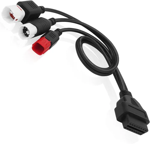 Miniatura 9 de Adaptador de diagnóstico OBD2 3 en 1 para Yamaha Kline Euro5 motocicleta Honda CRF KTM, 3pin+4pin+6pin a 16pin conector de diagnóstico múltiple
