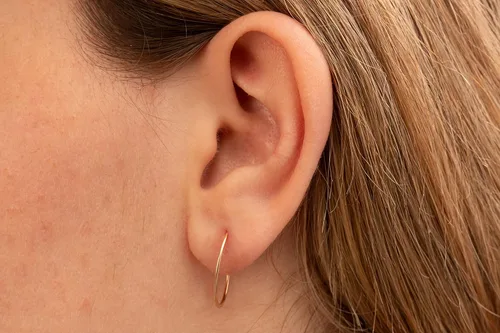Miniatura 73 de Aretes de aro de oro de plata – Aretes de aro para mujer, dos piezas de aros de plata fina rellenos de oro, aro de hélice, anillo de tragus, aro