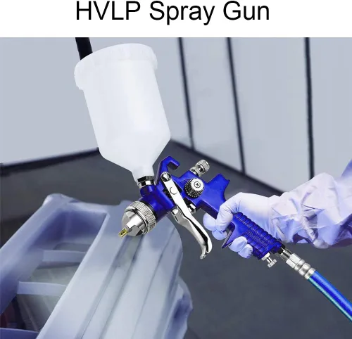 Miniatura 6 de Juego de Pistola de Pulverización por Gravedad de Aire HVLP, Pistola de Pintura de 2 Pulverizadores, 0.8mm 150ml y 1.4mm 600ml Alimentación por